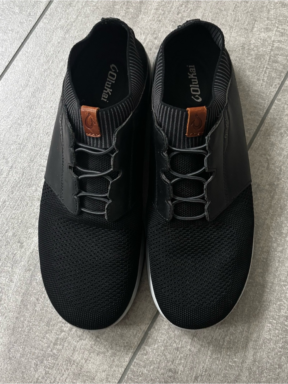 Olukai Men's US Size 13 Makia Ulana Comfort Shoes Black/Black 10361-4040